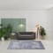 Edge Collections - 6' X 9' - Gray - Floral Distressed Washable Area Rug - 1 Piece